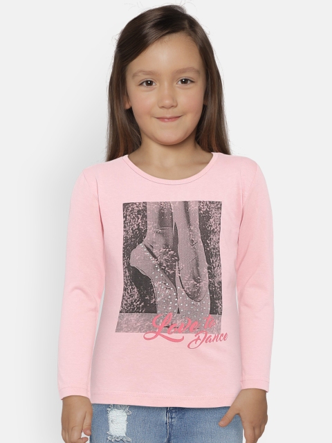 

Palm Tree Girls Pink Printed Top