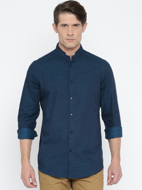 

Arrow New York Men Navy Slim Fit Solid Casual Shirt, Navy blue