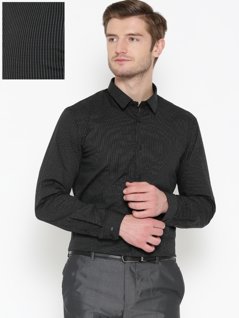 

Arrow New York Men Black Striped Formal Shirt