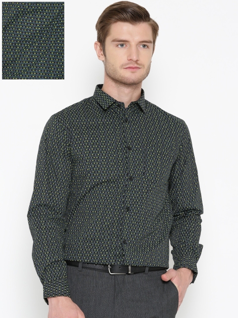 

Arrow New York Men Black & Green Printed Formal Shirt