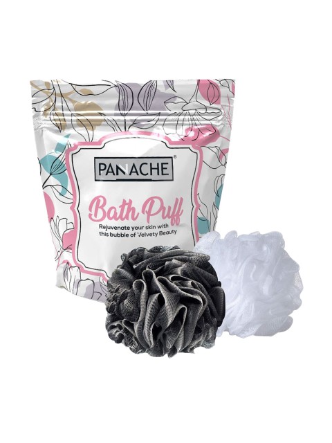 

Panache Pack Of 2 Black & White Bath Puff Loofah