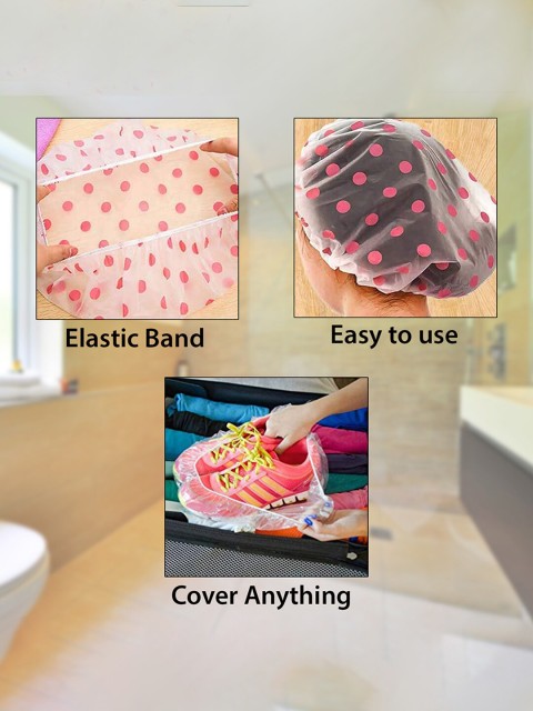 

Panache Set Of 3 Resuable Shower Cap, Multi