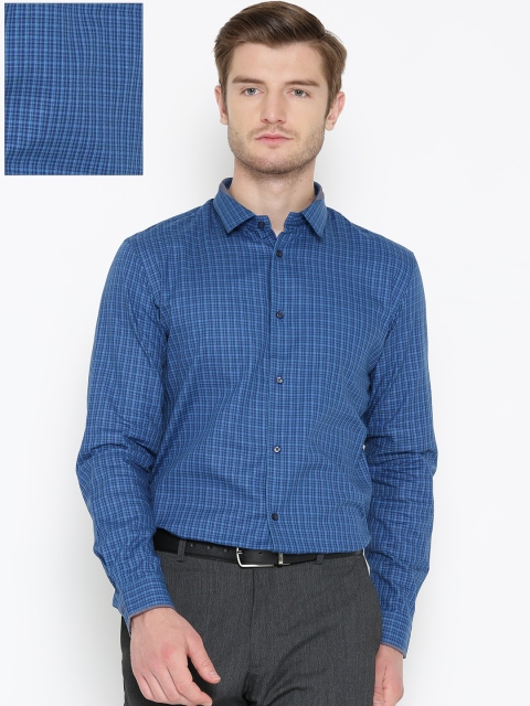 

Arrow New York Men Blue Snug Fit Checked Semiformal Shirt