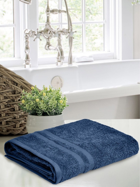 

haus & kinder Set Of 2 Solid Pure Cotton 500 GSM Bath Towels, Blue