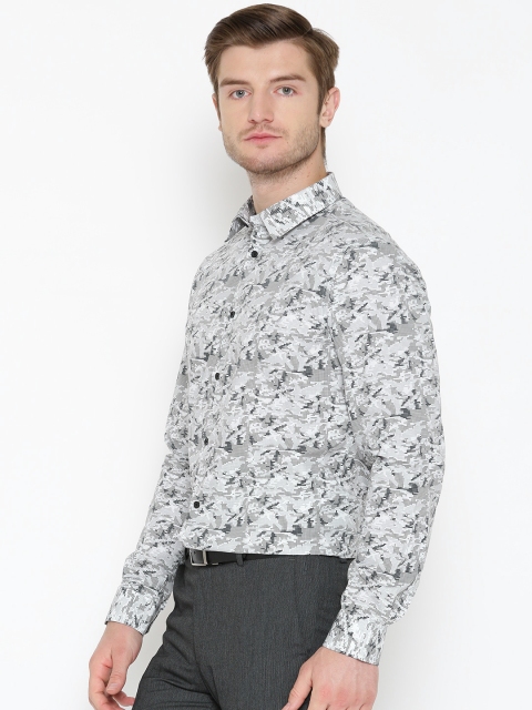 

Arrow New York Men Grey Slim Fit Printed Semiformal Shirt