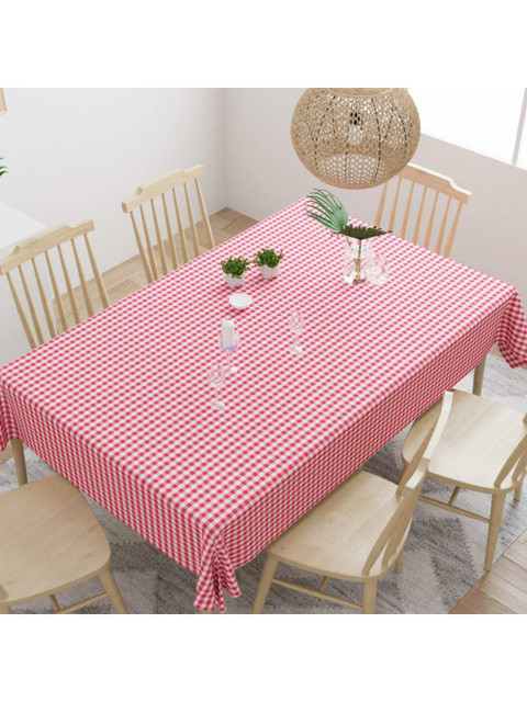 

haus & kinder Red Pure Cotton Printed 6 Seater Dining Table Cloth