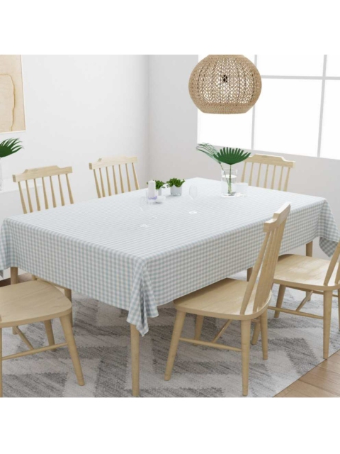 

haus & kinder Blue Gingham Checks Printed Cotton Table Cloth