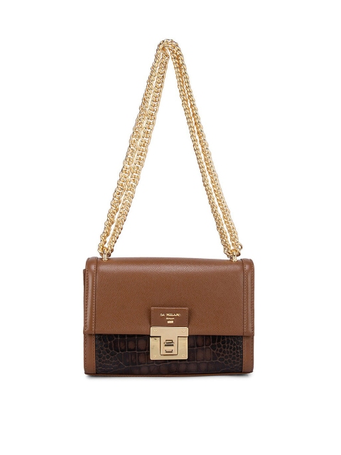 

Da Milano Brown Leather Structured Handheld Bag