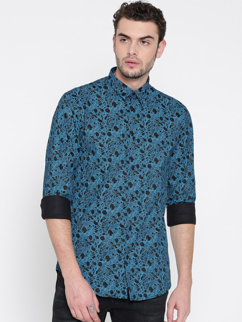 

Arrow New York Men Black & Black Printed Casual Shirt