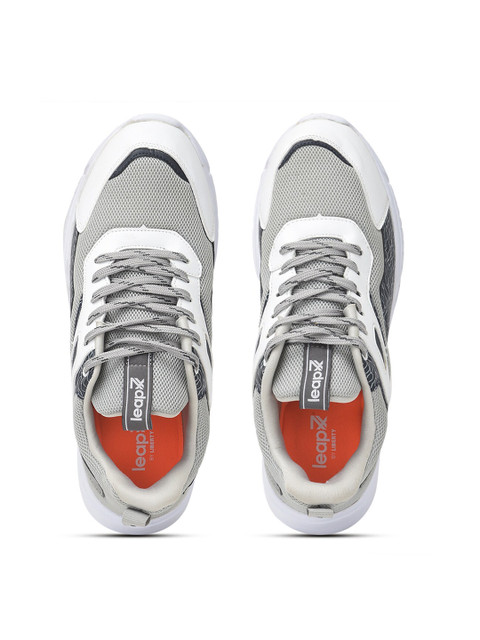 

Liberty Men White and Grey Mesh Running Non-Marking Shoes