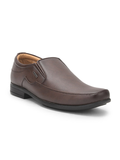 

Liberty Men Brown Textured Formal Slip on Shoes