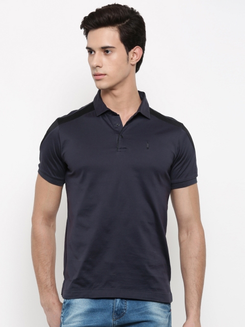 

Arrow New York Men Navy Blue Solid Polo Collar T-shirt