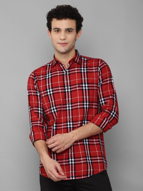 

Allen Solly Men Red Slim Fit Tartan Checks Checked Casual Shirt