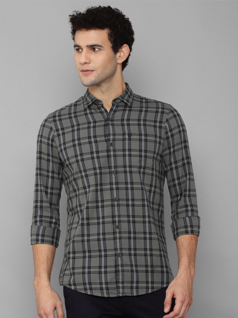 

Allen Solly Men Grey Tartan Checks Checked Casual Shirt