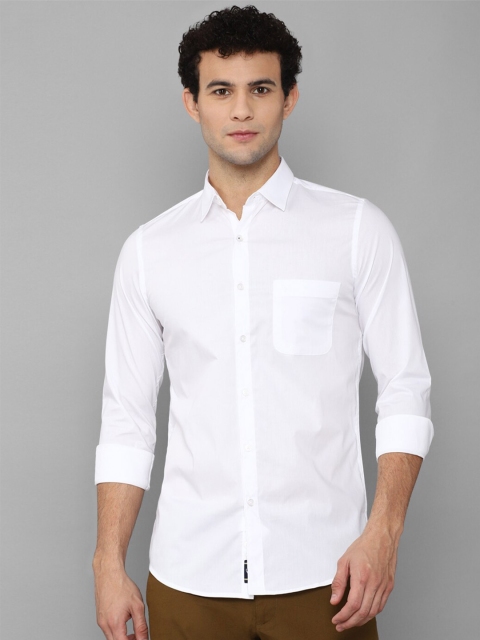 

Allen Solly Men White Slim Fit Casual Roll Up Sleeves Shirt