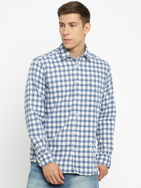 

Arrow Sport Men Blue & Grey Checked Casual Shirt