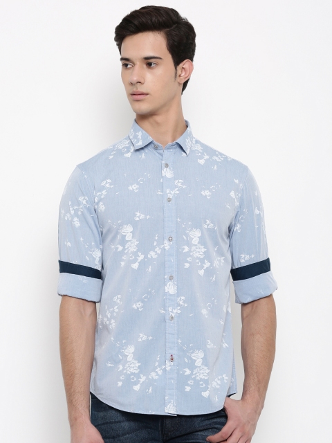 

Arrow Blue Jean Co. Men Blue Slim Fit Printed Casual Shirt