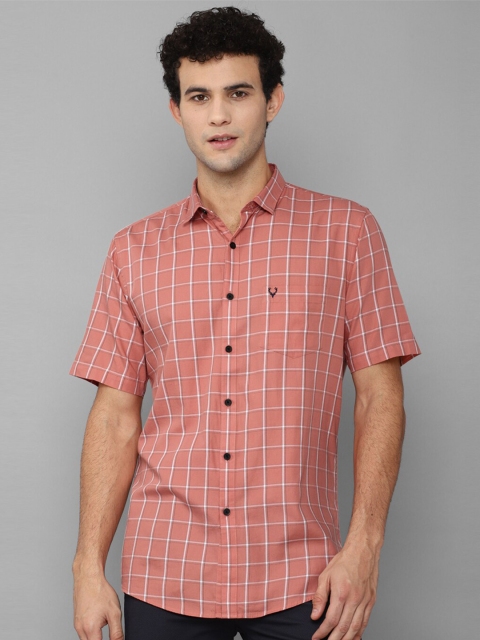 

Allen Solly Men Orange Slim Fit Checked Casual Shirt