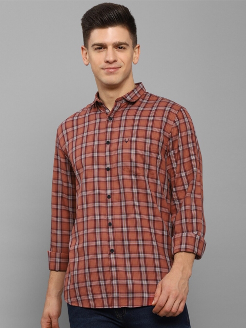

Allen Solly Men Brown Slim Fit Checked Casual Shirt