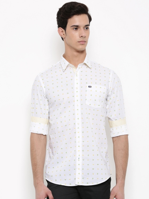 

Arrow Sport Men White & Yellow Slim Fit Printed Casual Shirt