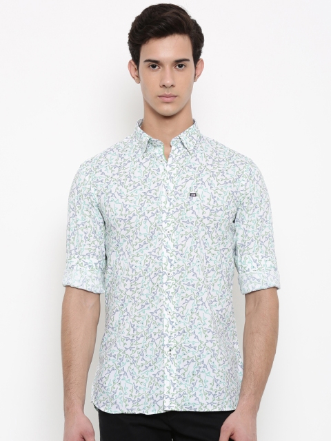 

Arrow Sport Men White & Green Slim Fit Printed Casual Shirt
