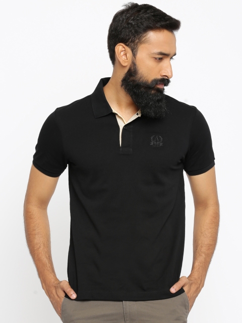 

Arrow Sport Men Black Solid Polo T-Shirt