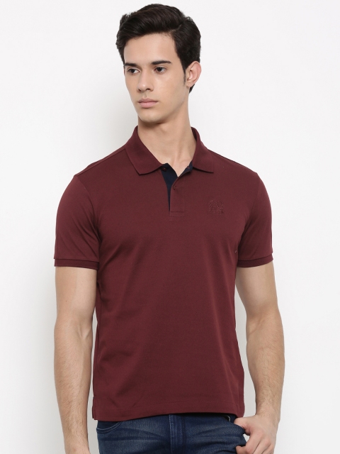 

Arrow Sport Men Maroon Solid Polo Collar T-shirt