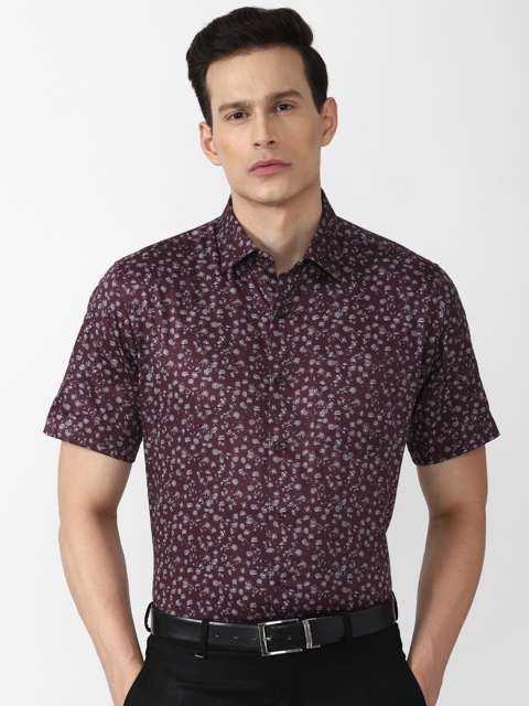 

Van Heusen Men Regular Fit Maroon Floral Printed Formal Shirt