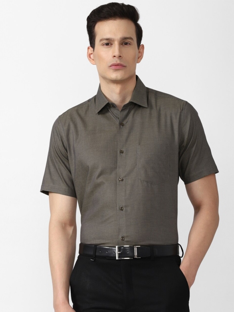

Van Heusen Men Olive Green Formal Shirt