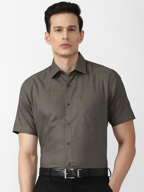 

Van Heusen Men Olive Green Formal Shirt