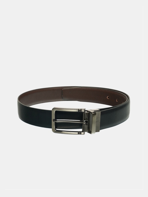 

R&B Men Solid Black PU Belt