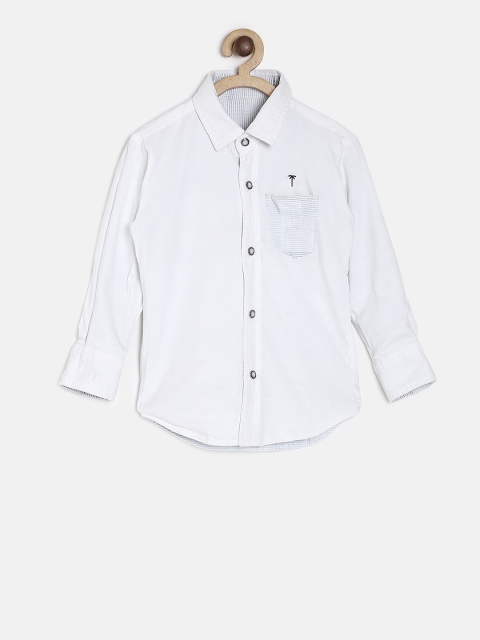 

Palm Tree by Gini & Jony Boys White Regular Fit Casual Shirt