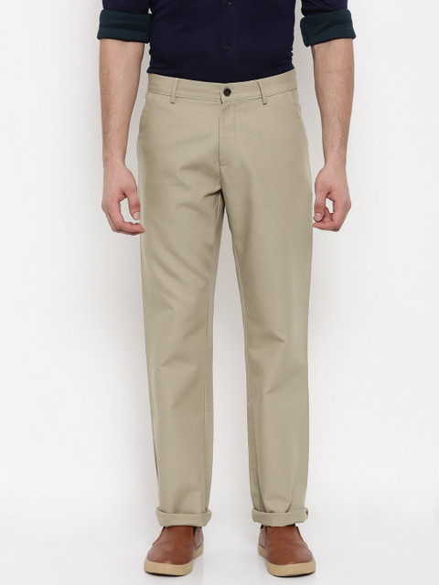 

Arrow Sport Men Beige Solid Formal Trousers