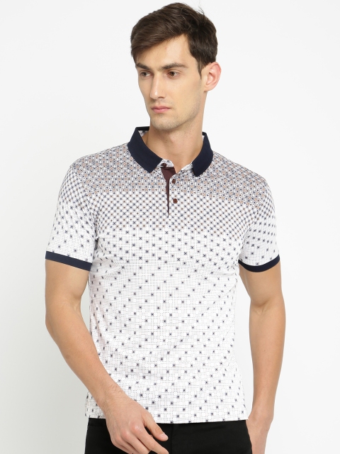 

Arrow Sport Men White Printed Polo T-shirt