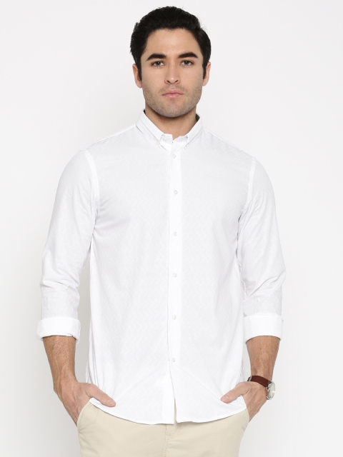 

Arrow New York Men White Slim Fit Self-Design Formal Shirt