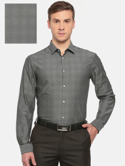 

Arrow New York Men Grey Slim Fit Self-Design Formal Shirt