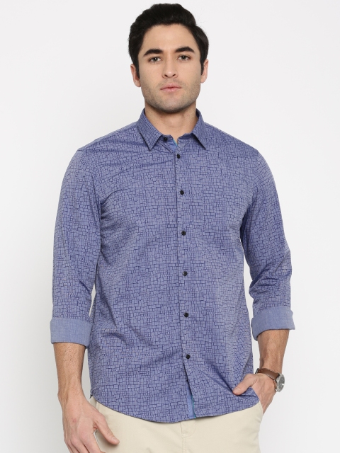 

Arrow New York Men Blue Slim Fit Printed Casual Shirt