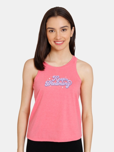 

Rosaline by Zivame Women Pink Print Sleeveless Top