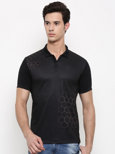 

Arrow New York Men Black Printed Polo Collar T-shirt