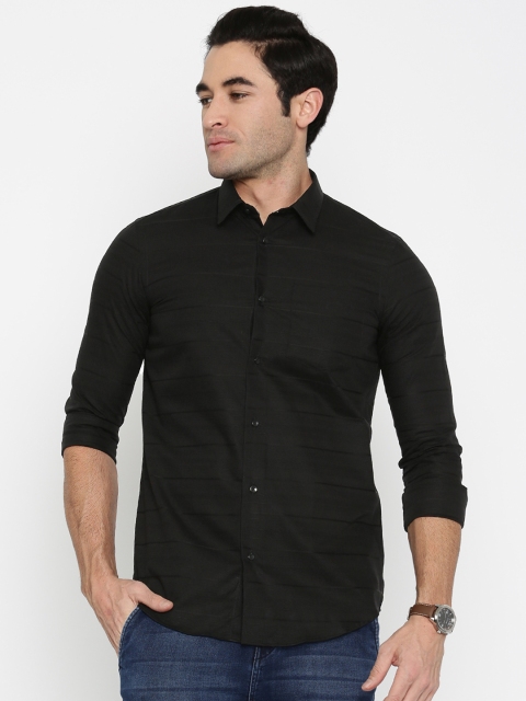 

Arrow New York Men Black Slim Fit Self Design Casual Shirt