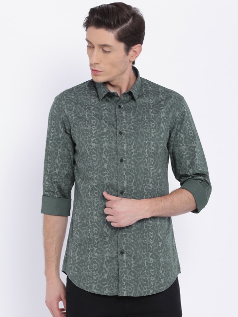 

Arrow New York Men Charcoal Grey Regular Fit Printed Casual Shirt