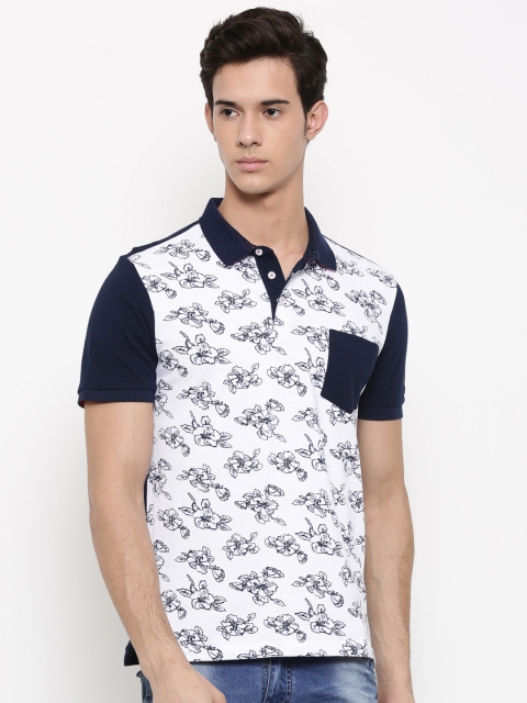 

Arrow Sport Men White Printed Polo Collar T-shirt