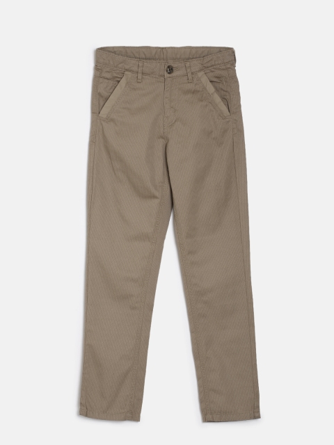 

Palm Tree Boys Khaki Regular Fit Solid Regular Trousers