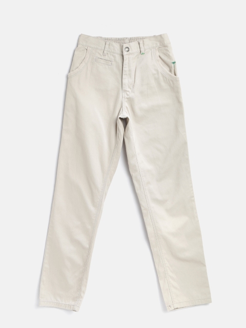

Palm Tree Boys Beige Solid Trousers