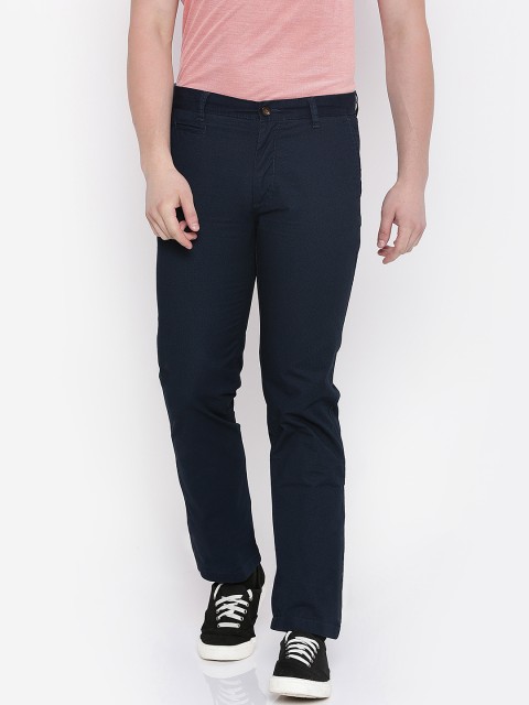 

Arrow Sport Men Navy Blue Slim Fit Printed Chinos
