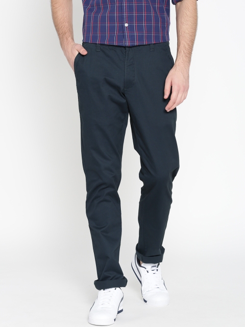 

Arrow Sport Men Navy Blue Chrysler Fit Solid Chinos