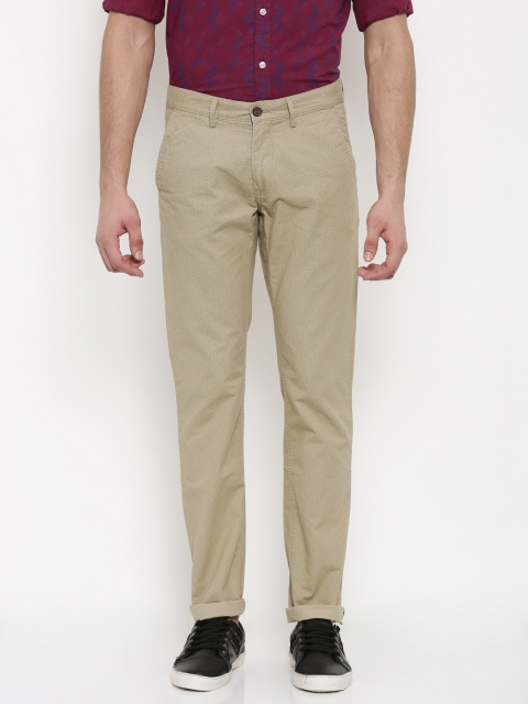 

Arrow Sport Men Beige Chrysler Tapered Fit Printed Formal Trousers