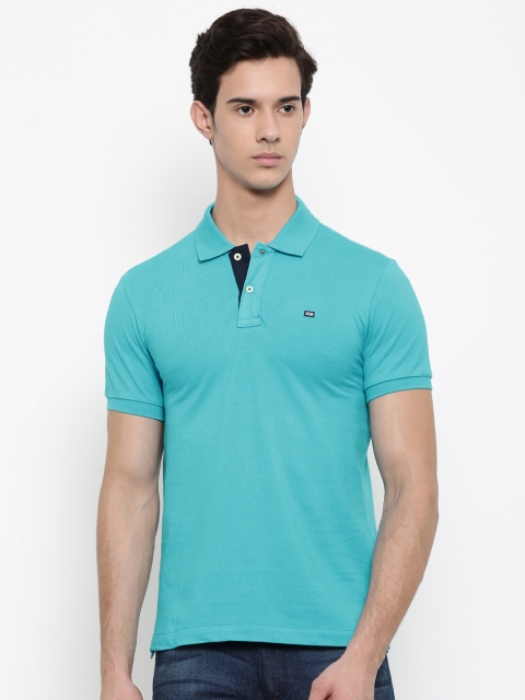 

Arrow Sport Men Blue Solid Polo Pure Cotton T-shirt