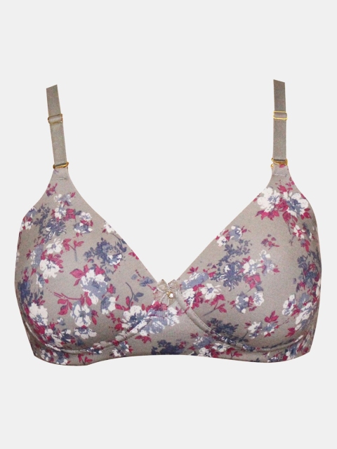 

Dazzle Grey & White Floral Lightly Padded Bra