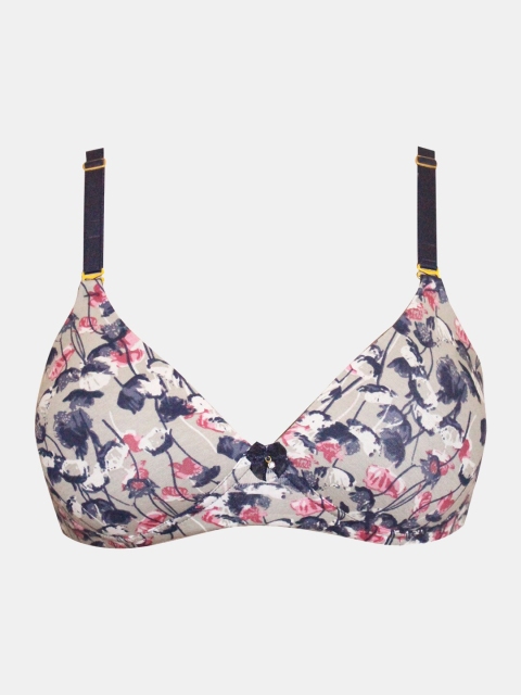 

Dazzle Blue & Pink Floral Printed Lightly Padded Bra